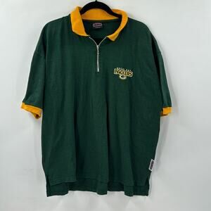 90s NFL Green Bay Packers green yellow ringer t-shirt